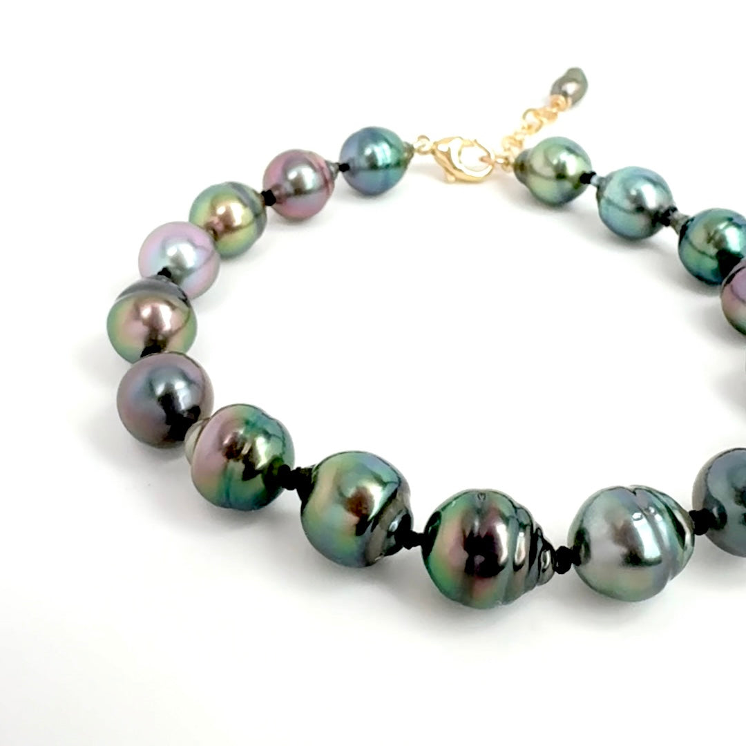 Tahitian Pearl Knotted Bracelet - 8.75”