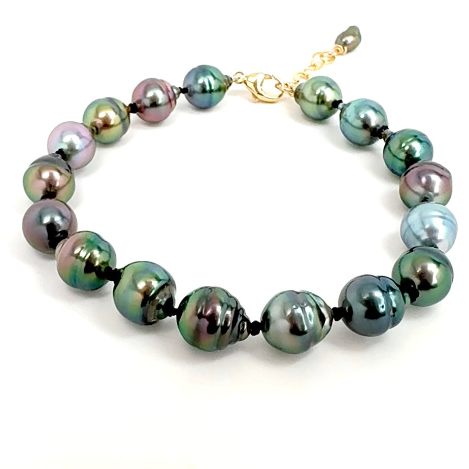 Tahitian Pearl Knotted Bracelet - 8.75”