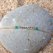 Ocean Hand Stamped Bracelet