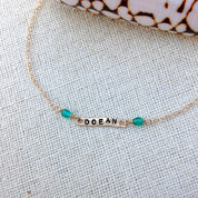 Ocean Hand Stamped Bracelet