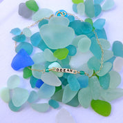 Ocean Hand Stamped Bracelet