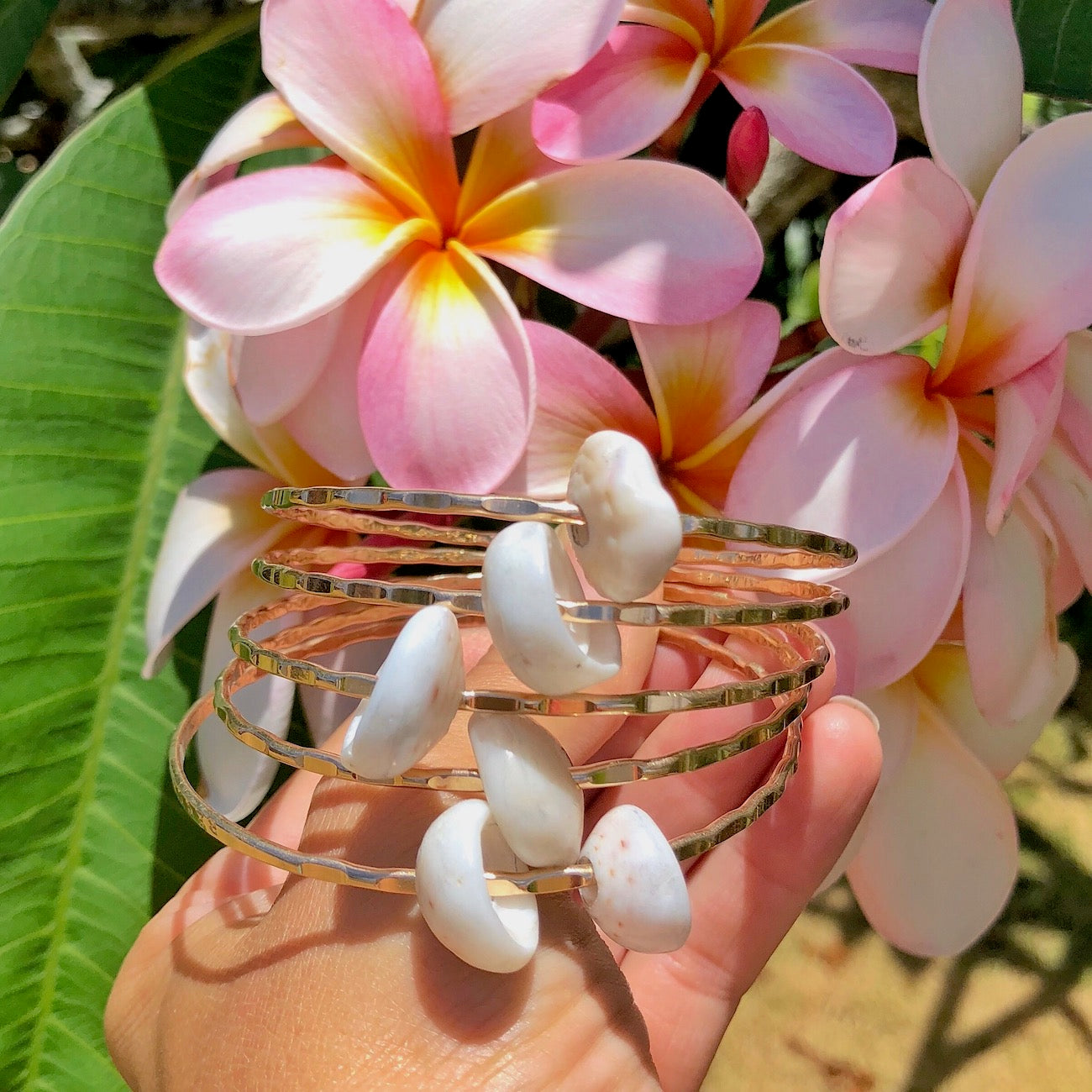 Puka Shell Bangle Bracelet