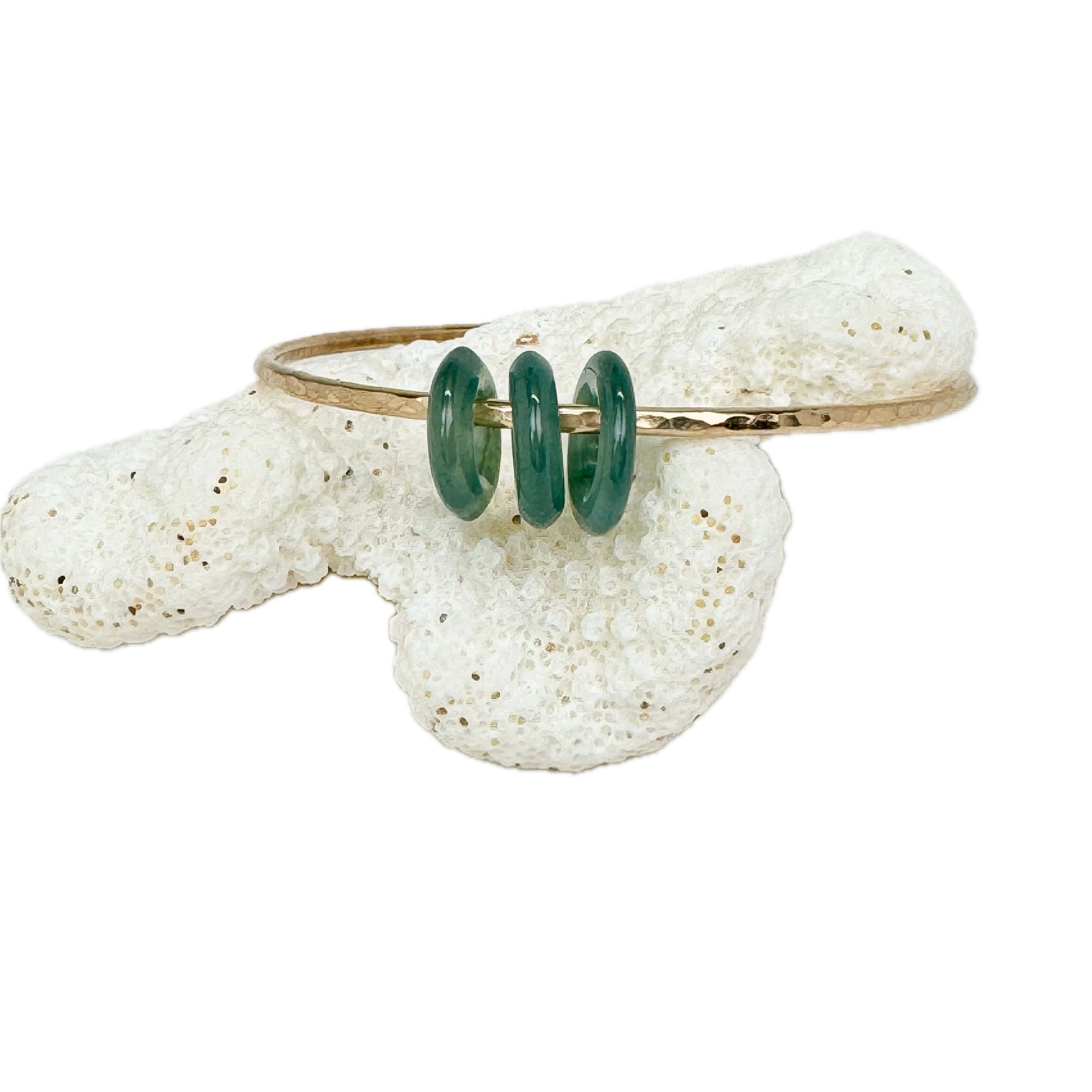 7.25" Lucky Jade Trio Bangle