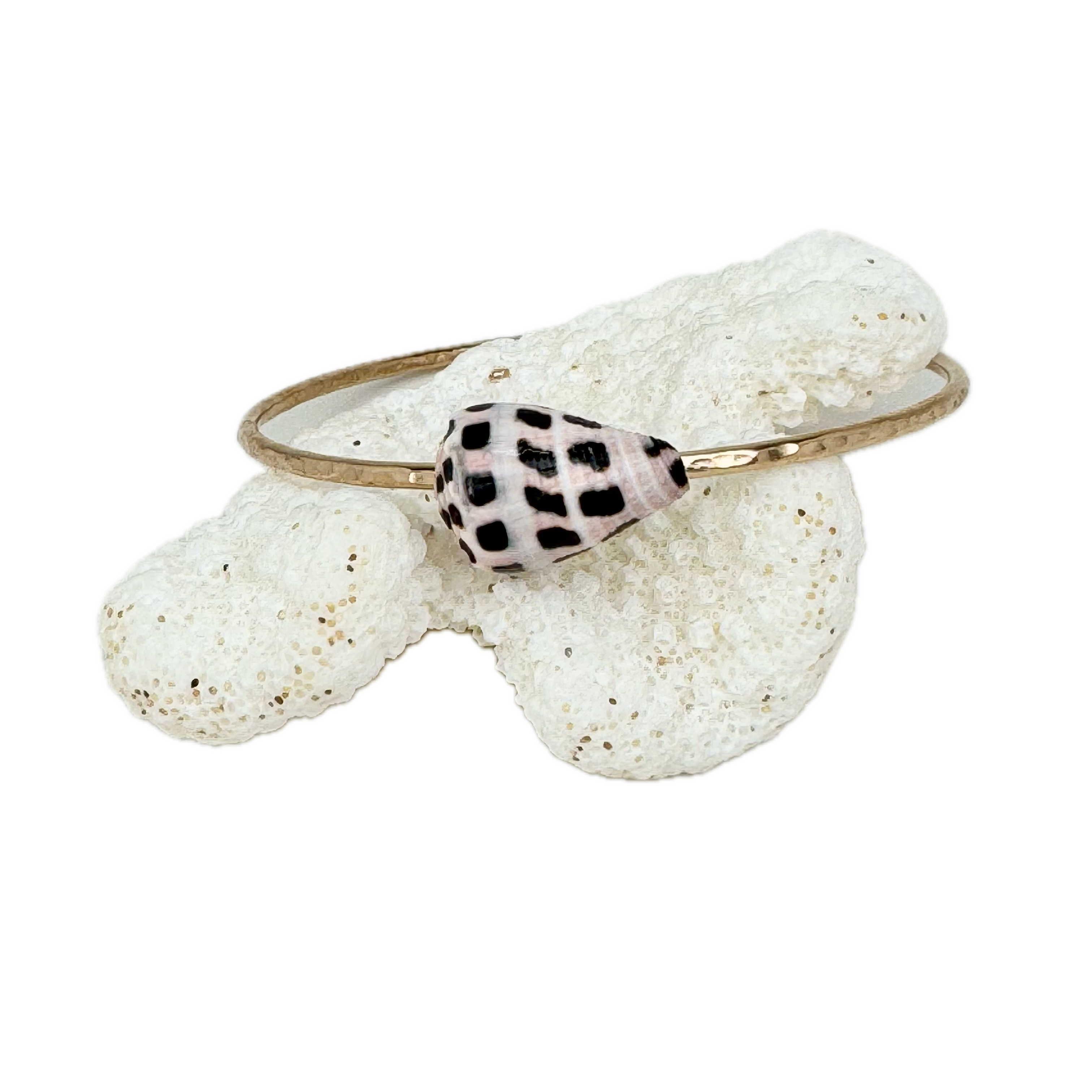 7.75" Hebrew Cone Shell Bangle