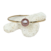 8.5" Pink Edison Pearl Bangle