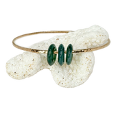 9" Lucky Jade Trio Bangle