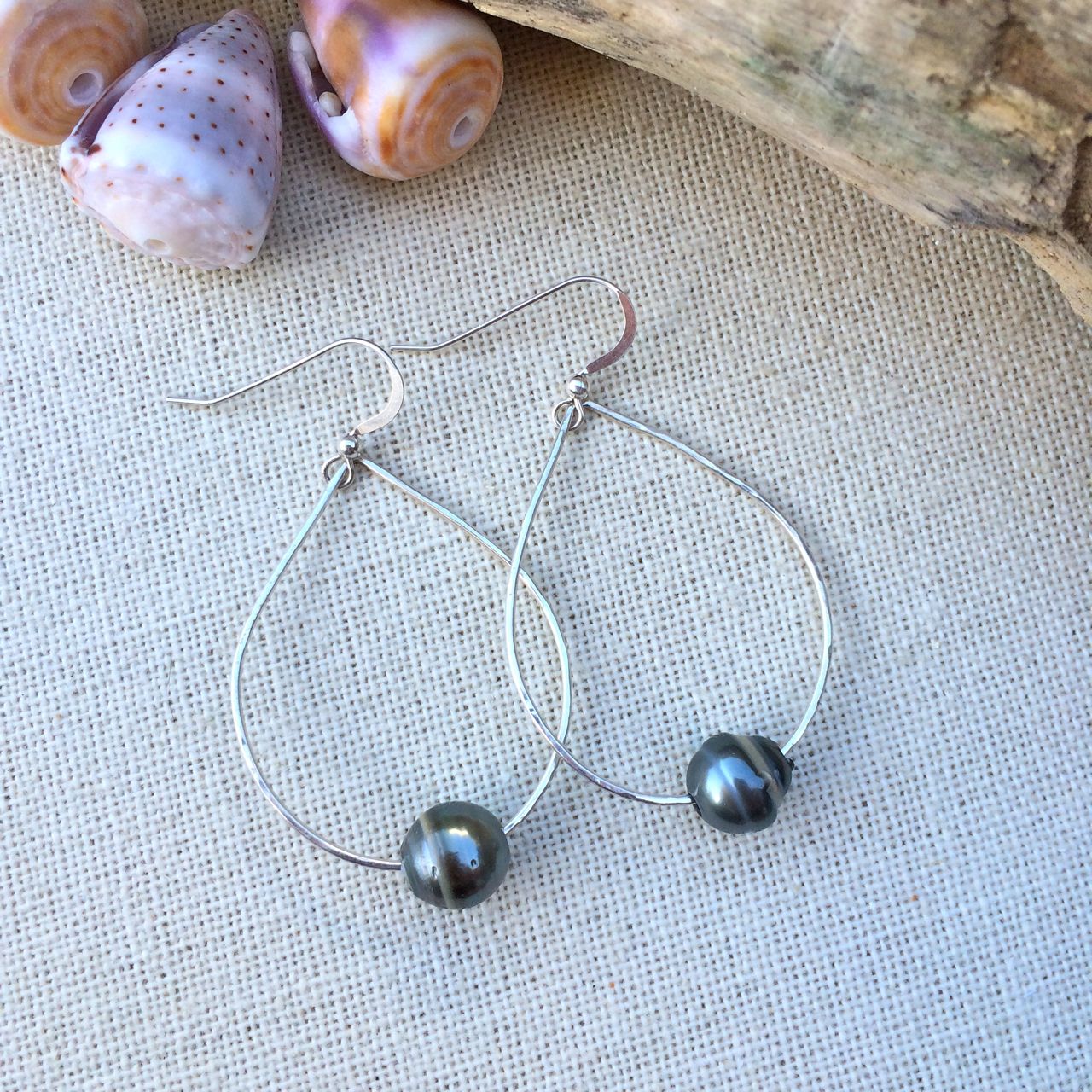 Tahitian Pearl Teardrop Earrings