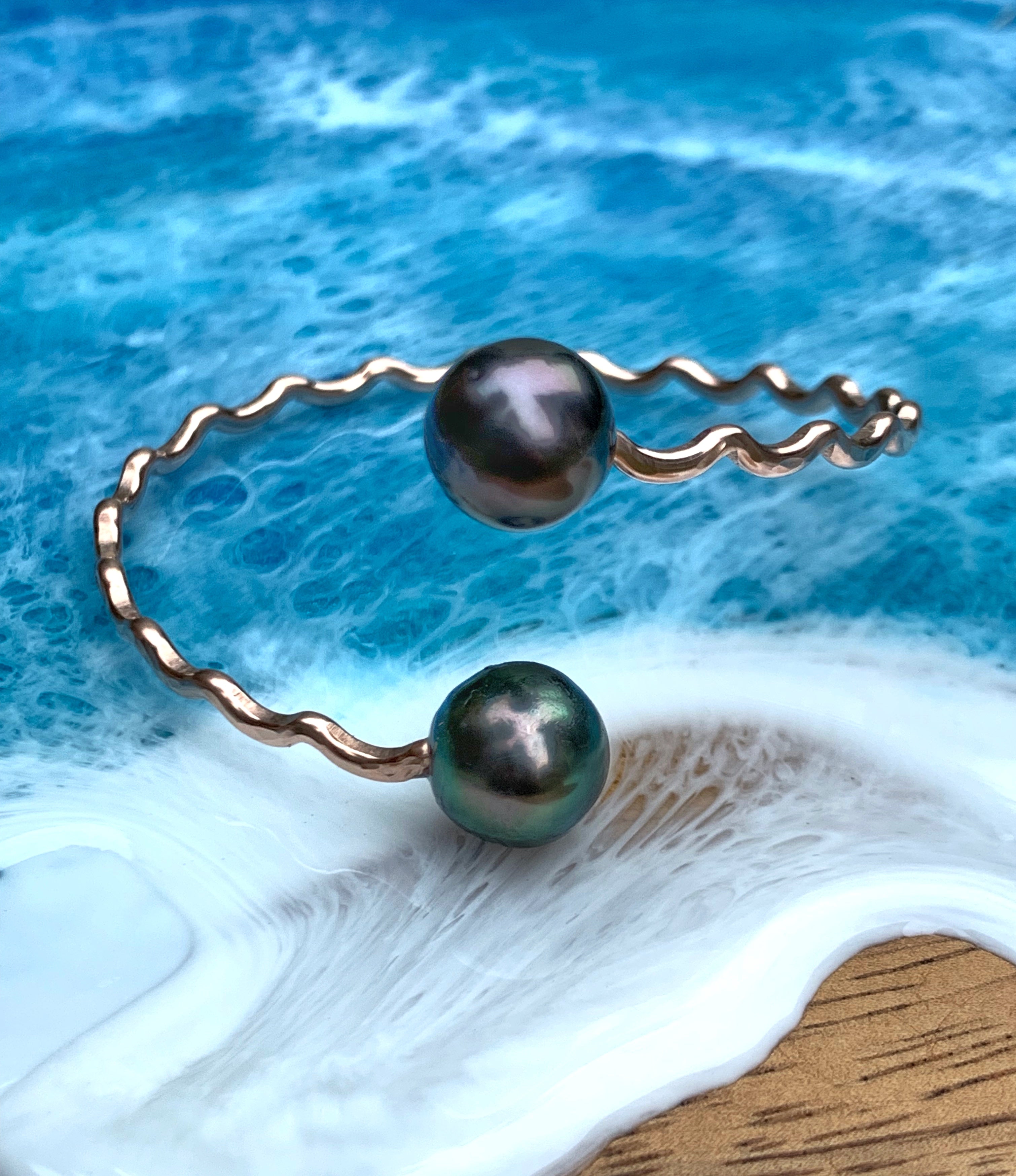 Tahitian Pearl Riptide Cuff Bracelet