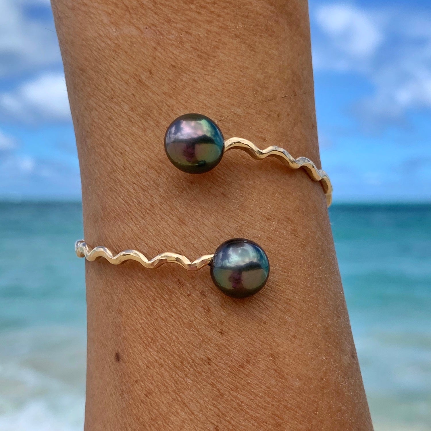 Tahitian Pearl Riptide Cuff Bracelet