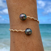 Tahitian Pearl Riptide Cuff Bracelet