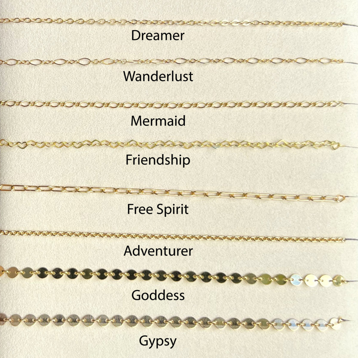 14k Gold-Filled Chain Options