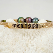 Custom Engraved Hawaiian Heirloom Bangle Bracelet