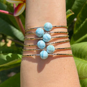 Larimar Love Bangle Bracelet