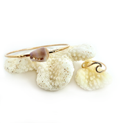 Cone Shell Bangle & Wave Ring Bundle