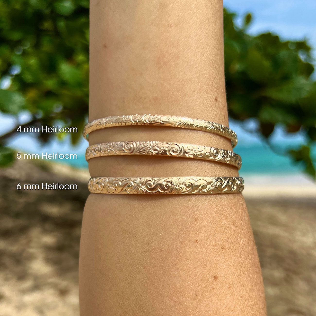 Hawaiian Heirloom 5mm Bangle Bracelet