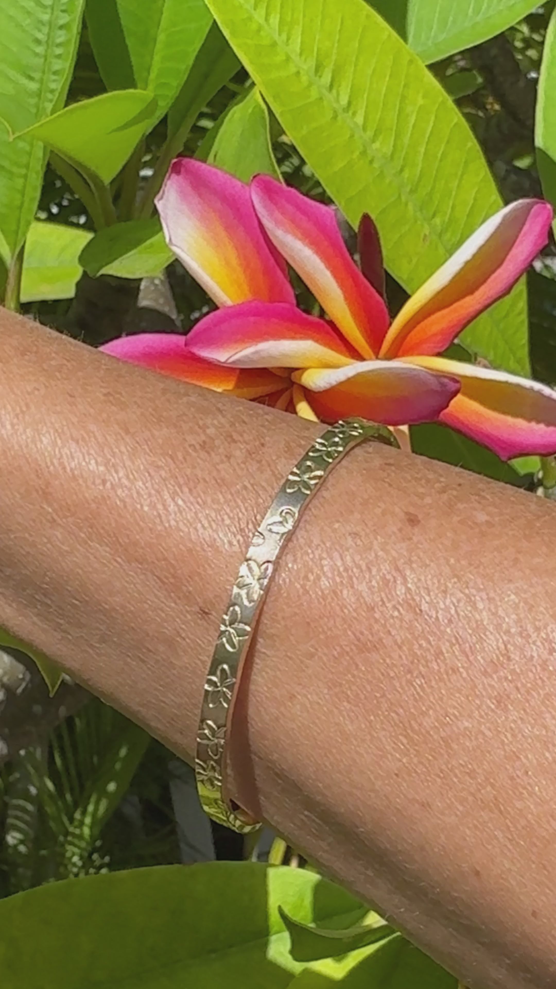 Aloha Bangles Plumeria Signature Bangle Bracelet