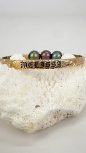 Custom Engraved Hawaiian Heirloom Bangle Bracelet