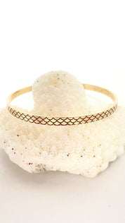 Siren Scales Engraved Signature Bangle Bracelet