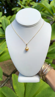 Golden South Sea Pendant Necklace #3
