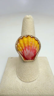 Tropical Gangster - Sunrise Shell Bezeled Ring