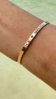 Aloha Bangles Engraved Signature Bangle Bracelet