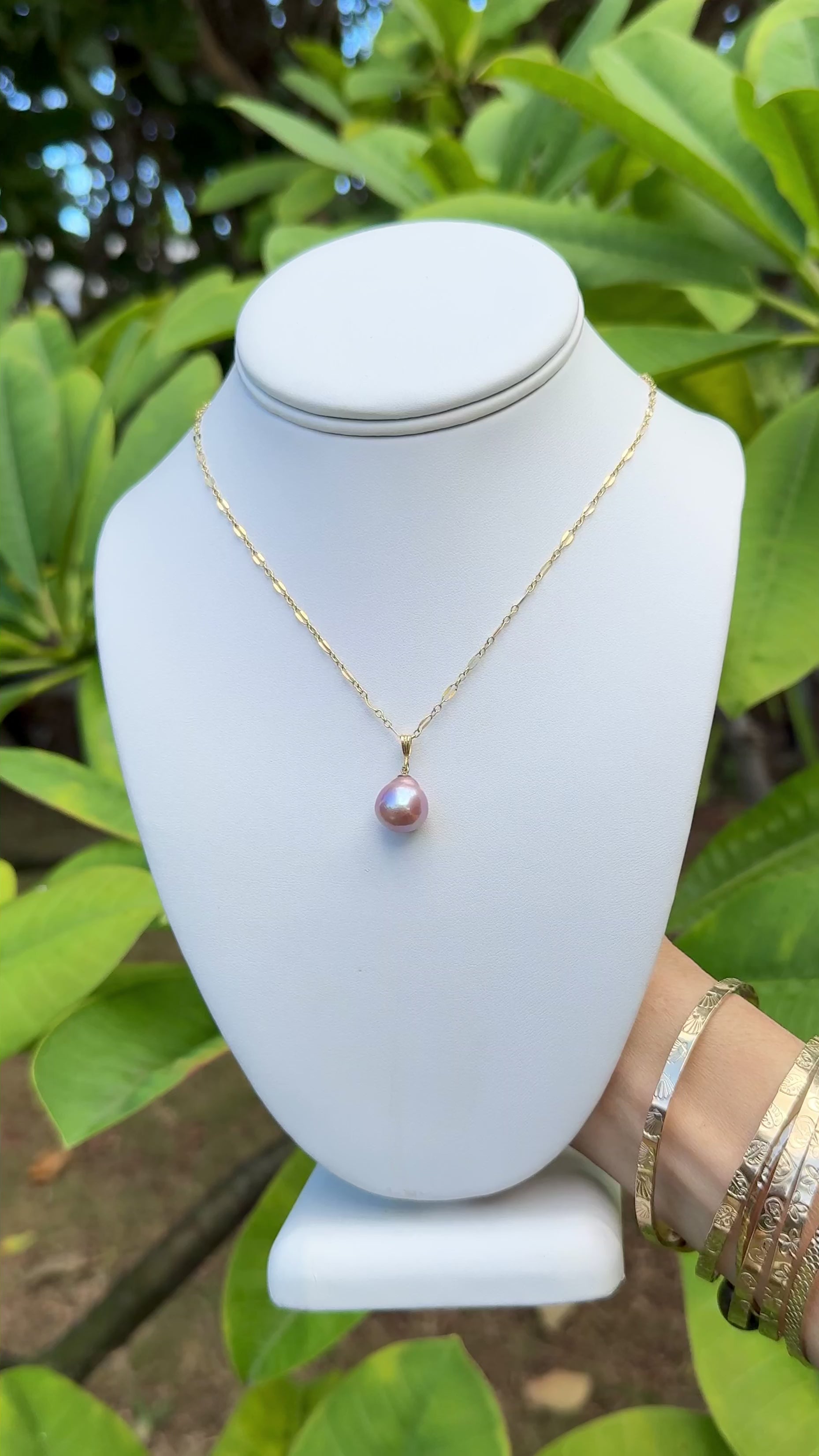 Purple Edison Pendant Necklace