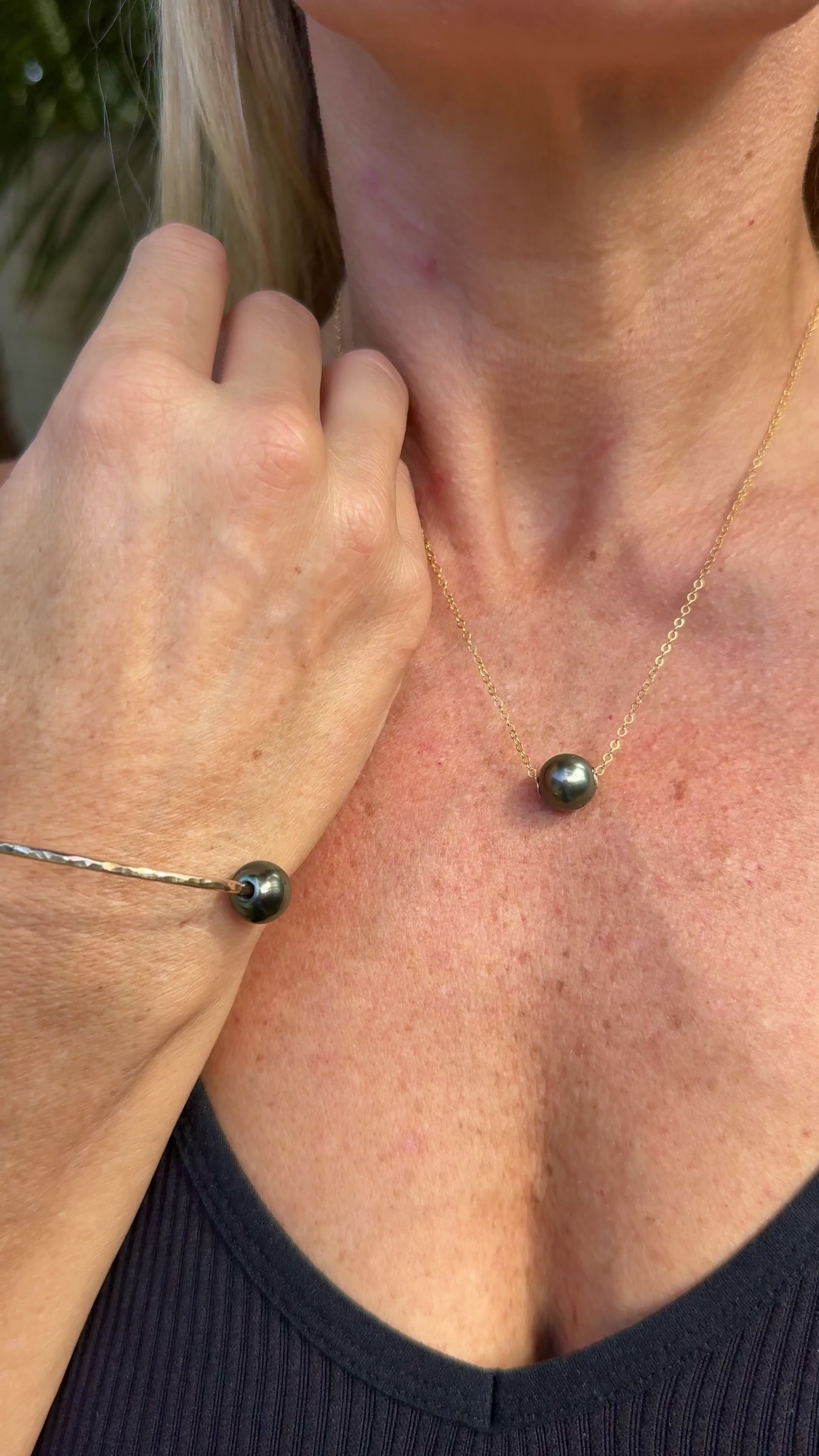 Tahitian Pearl Floater Necklace