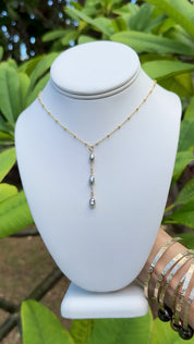 Tahitian Keshi Waterfall Necklace