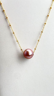 Pink Edison Floater Necklace