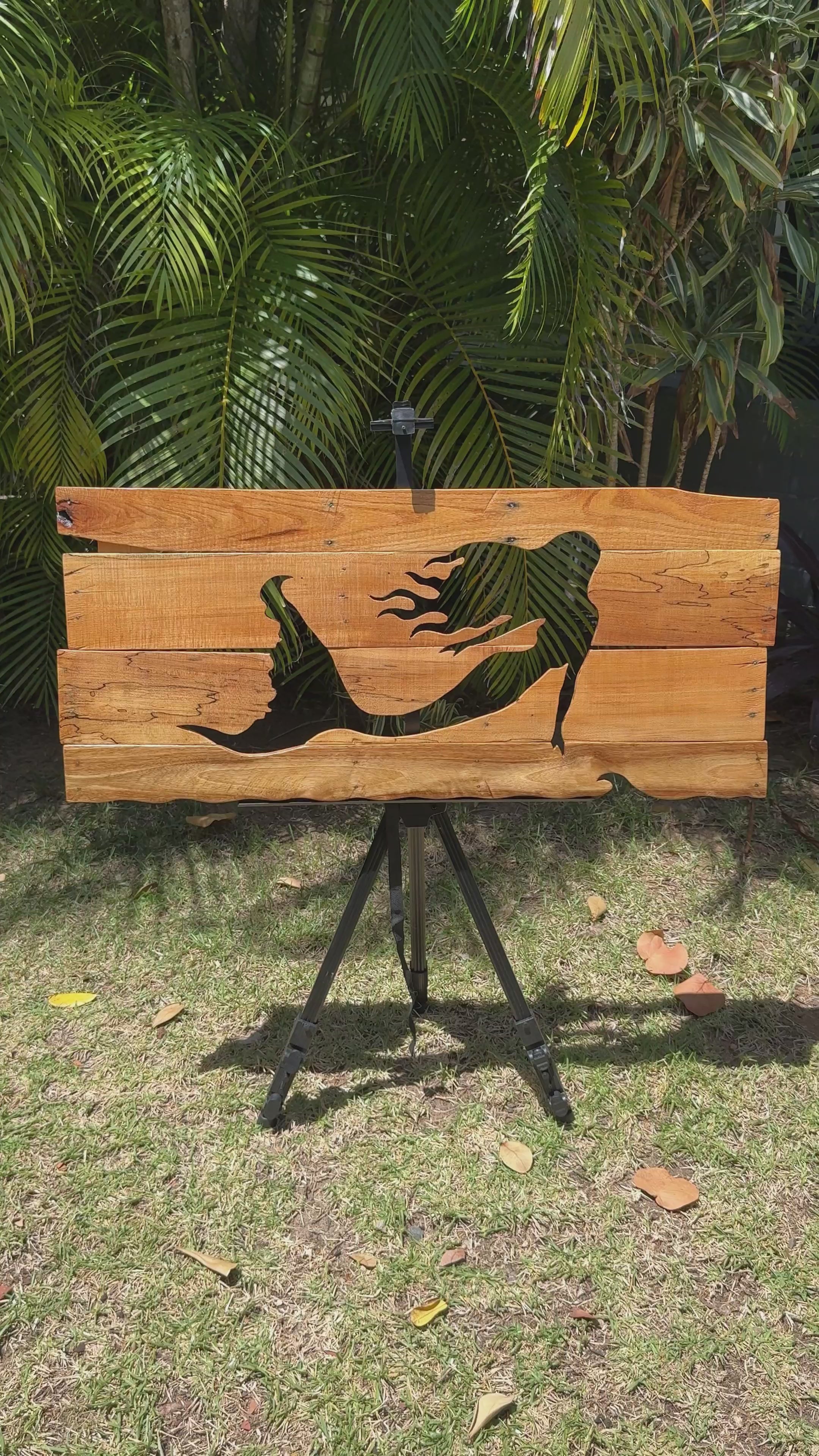 Mermaid Wall Art — Reclaimed Pallet Wood