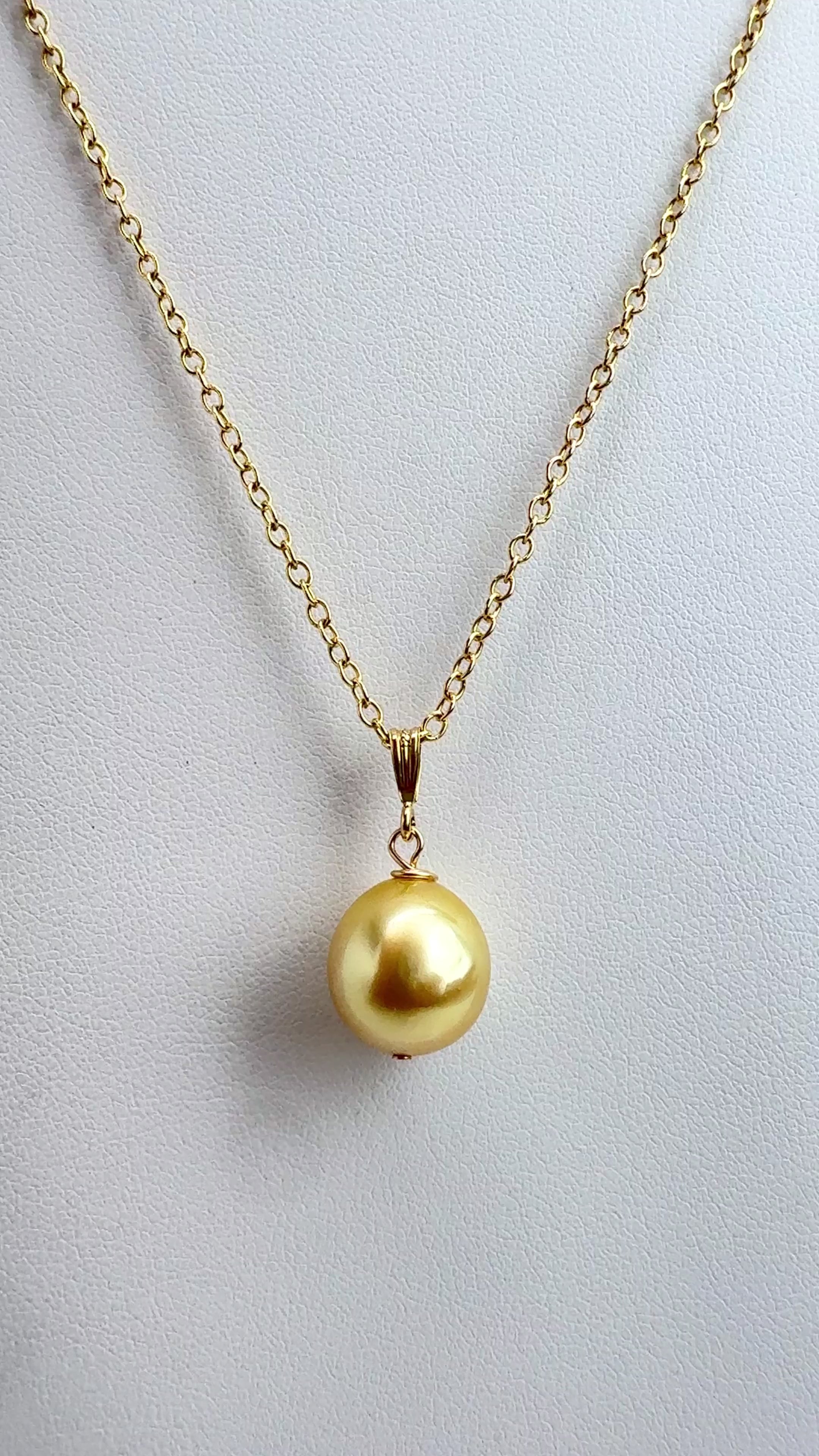 Golden South Sea Pendant Necklace #1