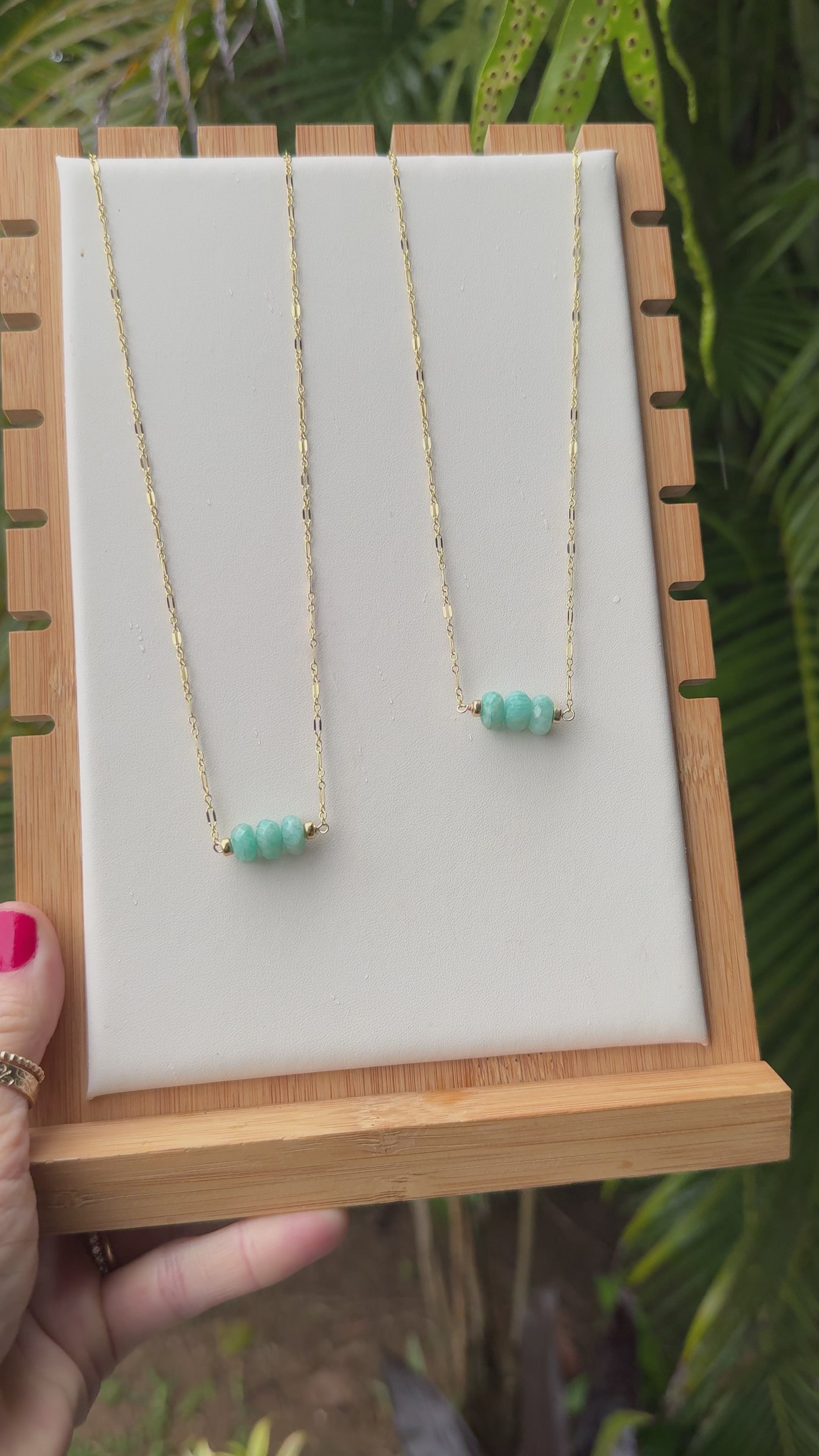 Amazonite Bar Necklace