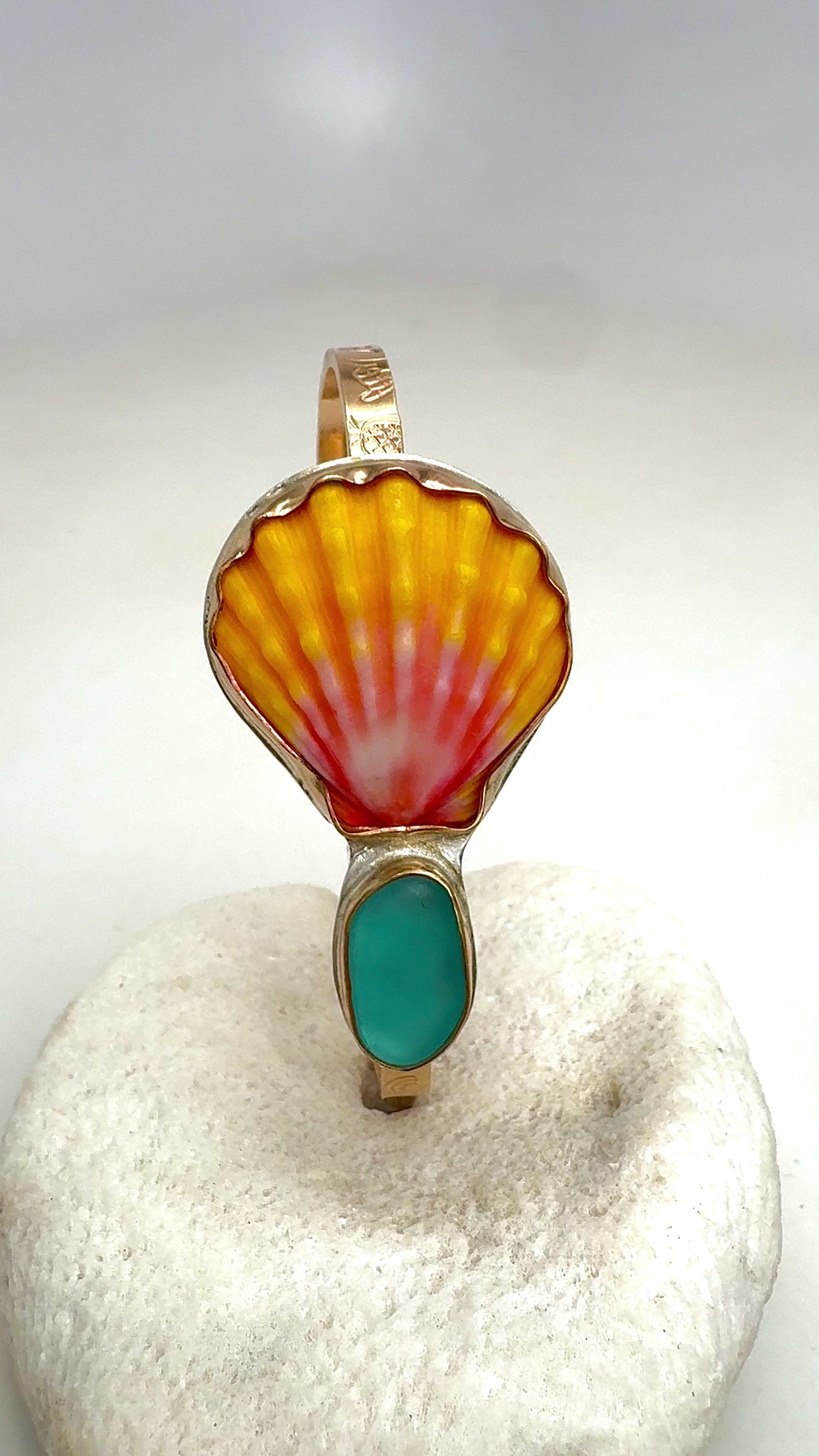 Tropical Gangster - Island Time Piece Bezeled Cuff Bracelet