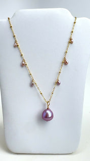 Purple Edison Princess Lei Necklace