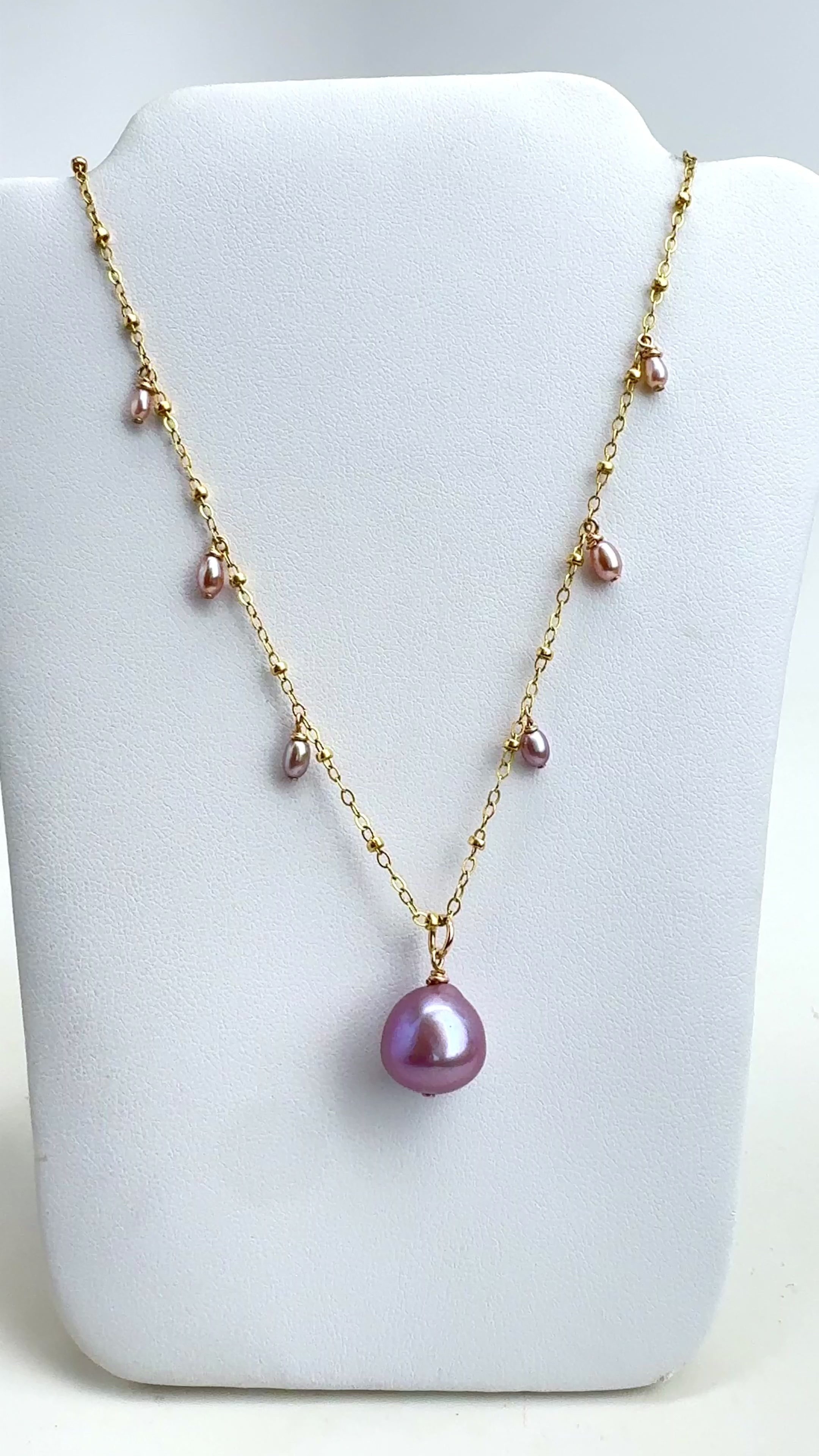 Purple Edison Princess Lei Necklace