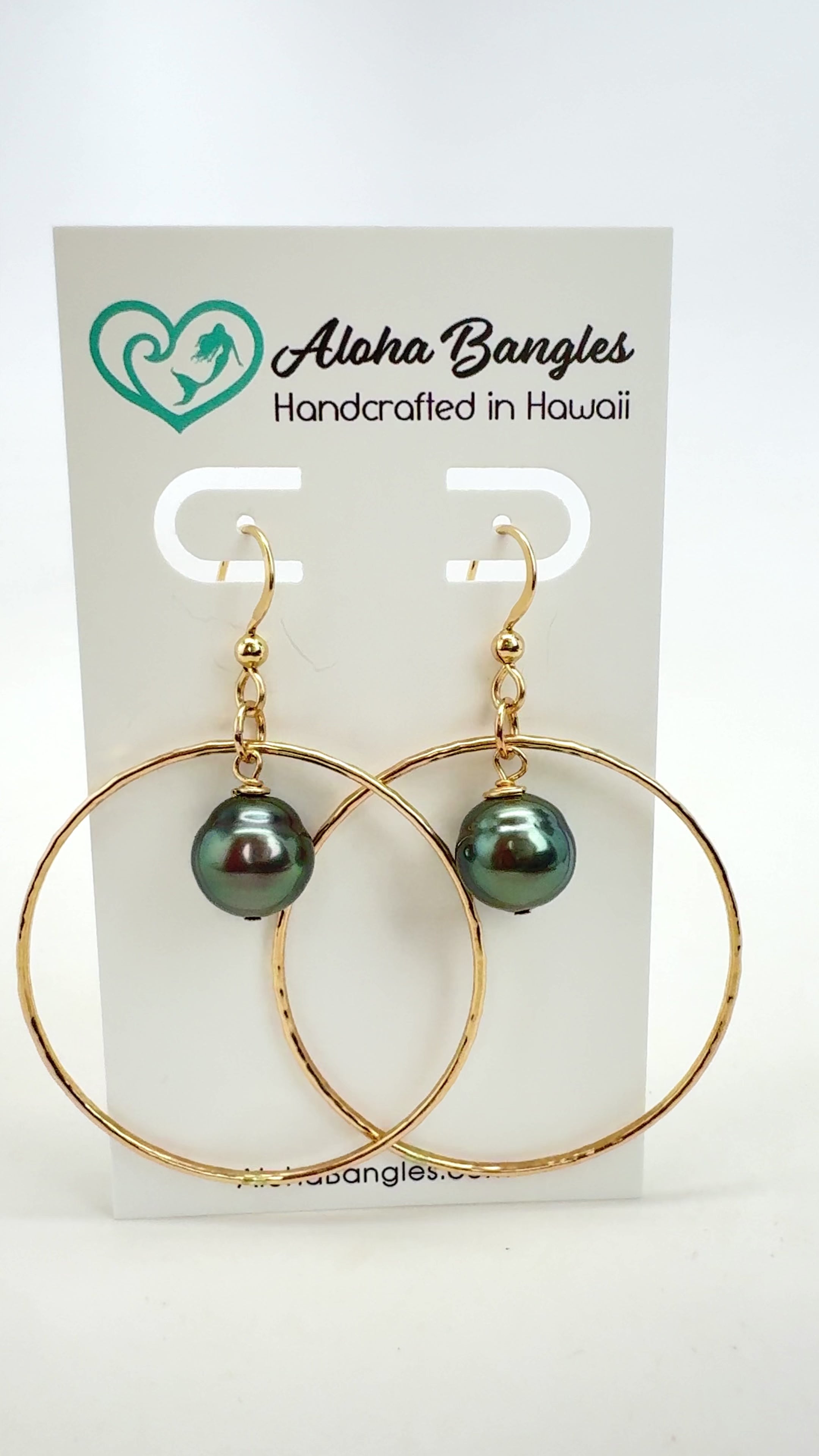 Tahitian Pearl Hoop Earrings