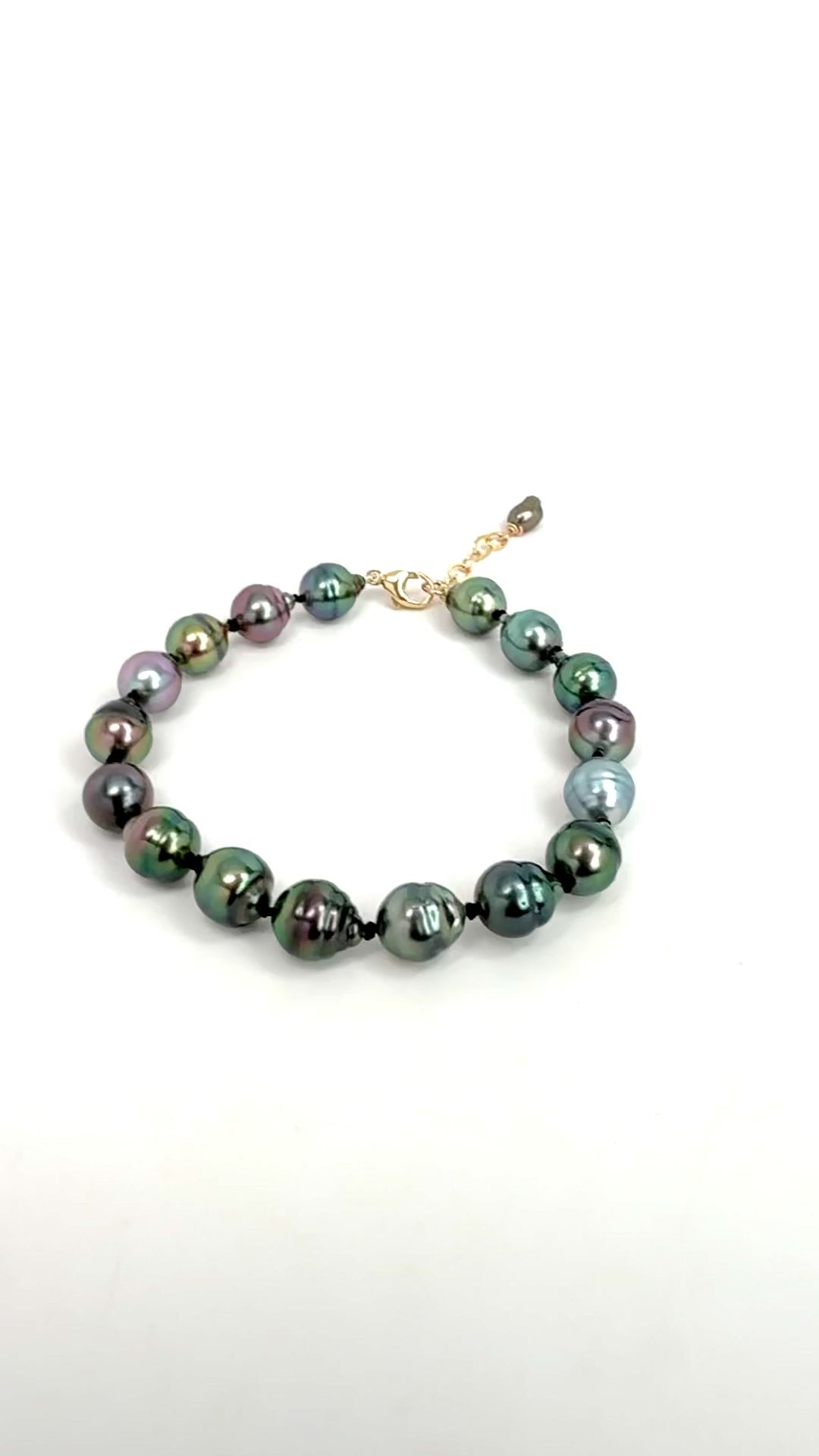 Tahitian Pearl Knotted Bracelet - 8.75”