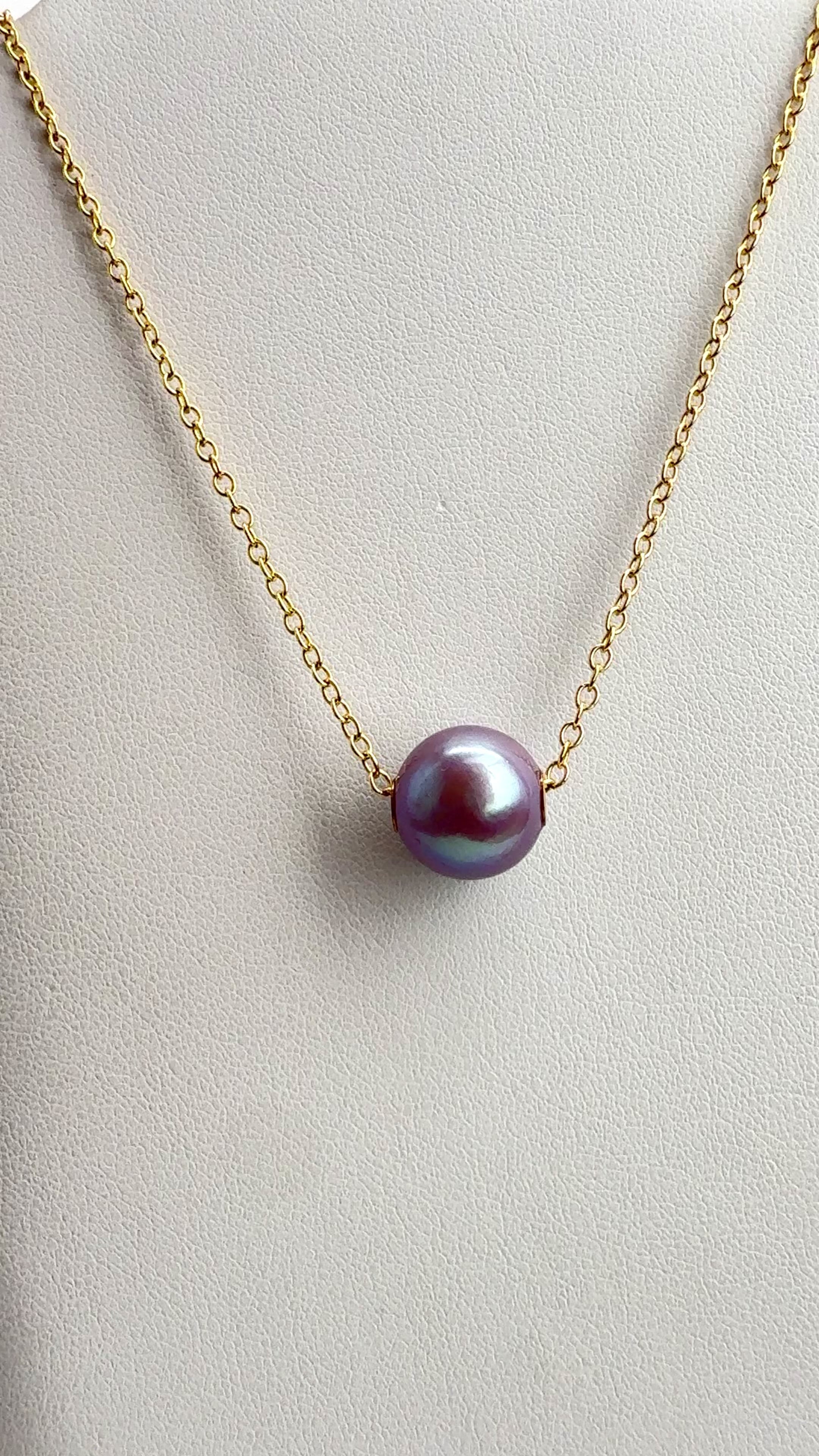 Purple Edison Floater Necklace