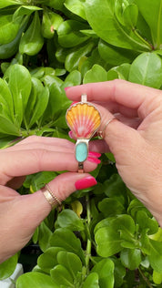 Tropical Gangster - Island Time Piece Bezeled Cuff Bracelet