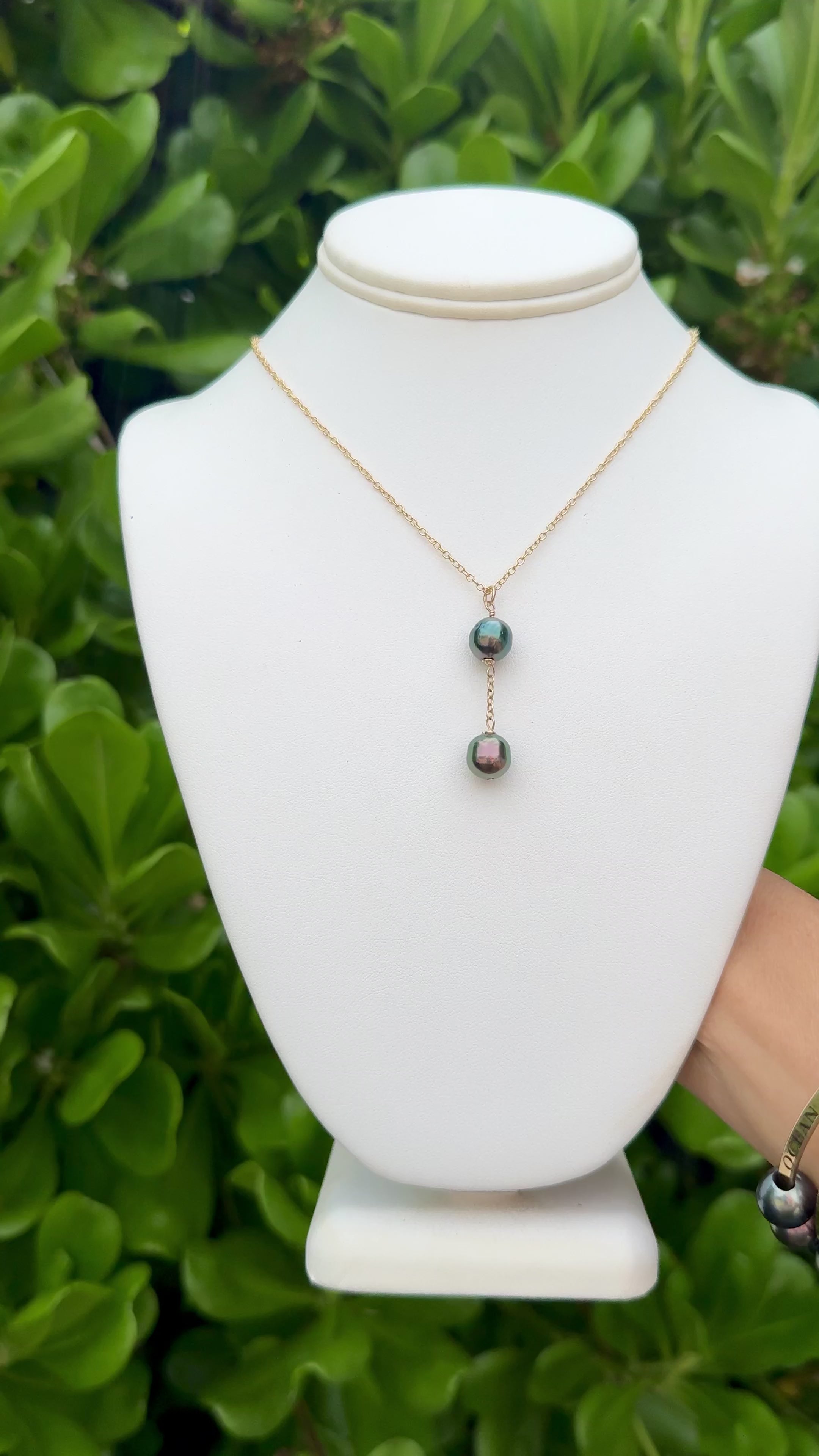 Rikitea Tahitian Pearl Lariat Necklace