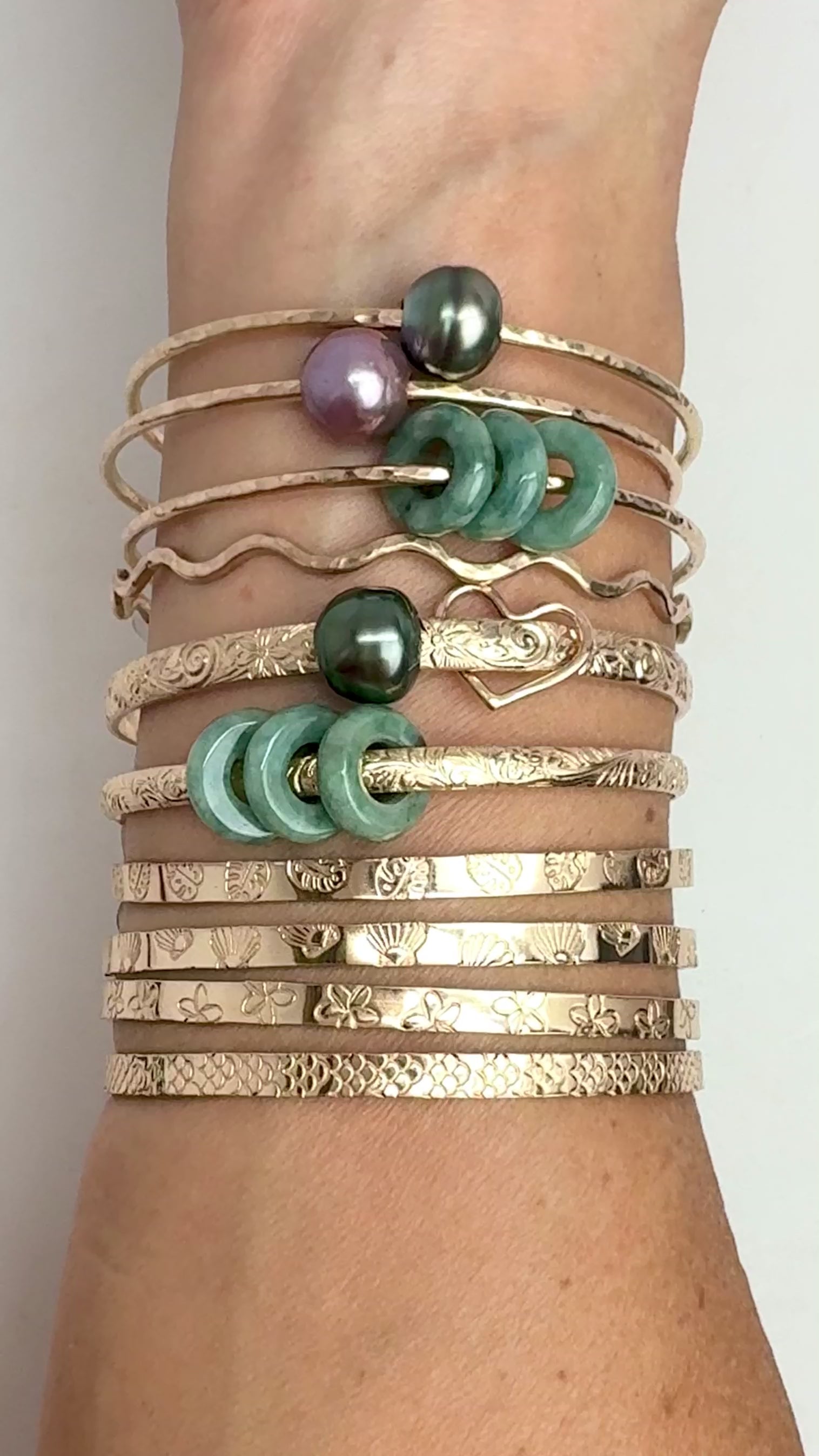 7.75” 14k GF Bangles