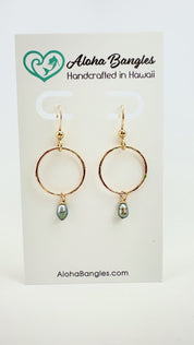 Tahitian Chroma Keshi Hoop Earrings
