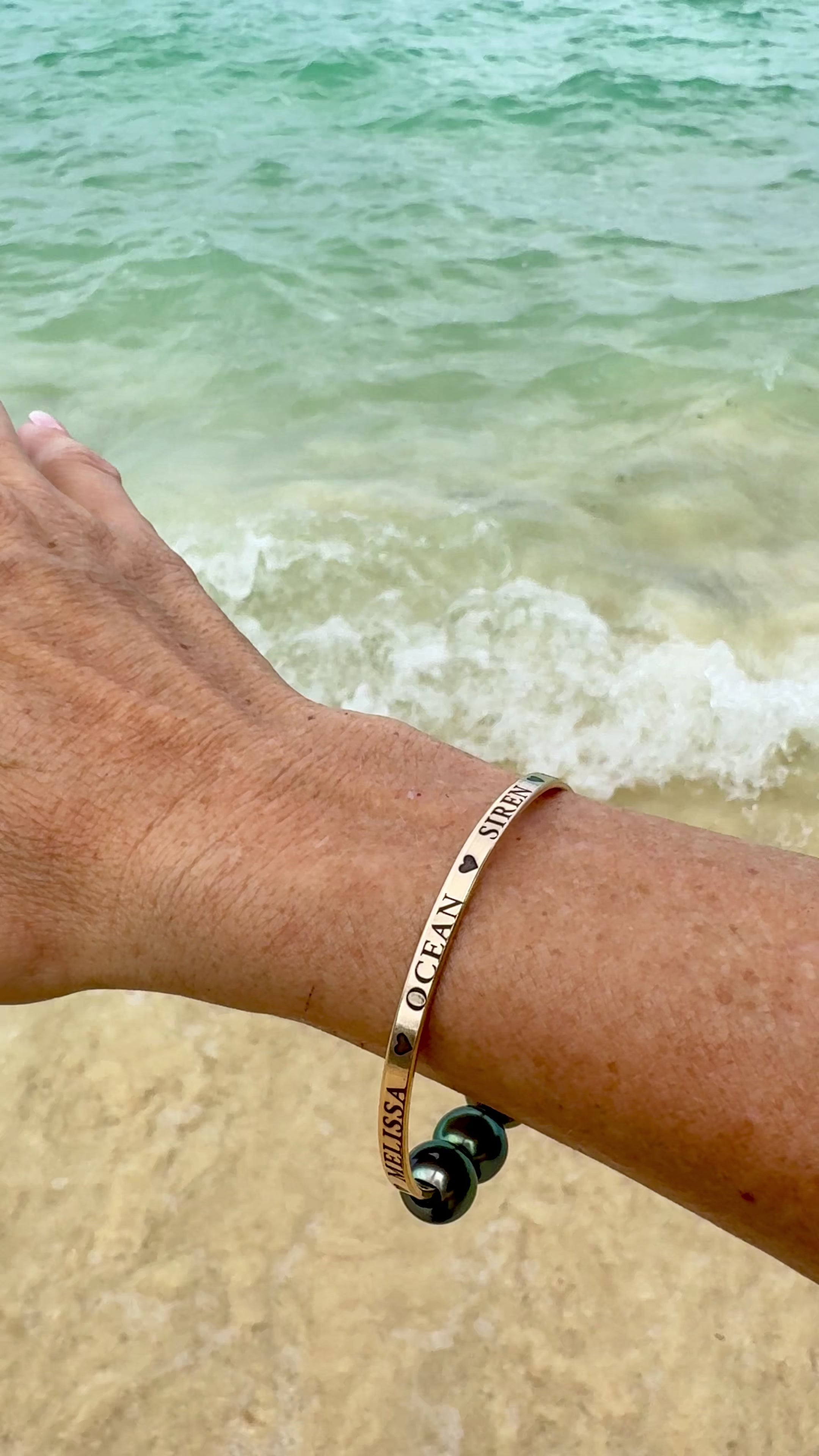 Aloha Bangles Engraved Signature Bangle Bracelet