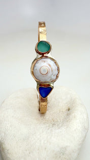 Tropical Gangster - Lagoon Luxe Bezeled Cuff Bracelet