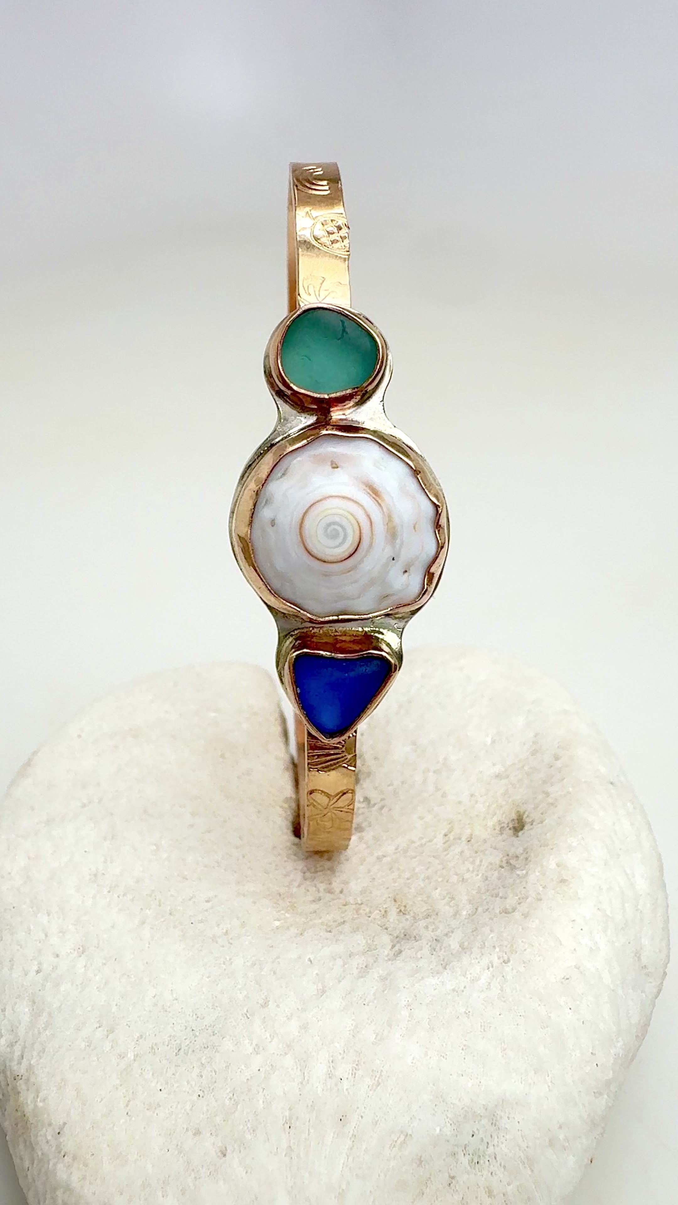 Tropical Gangster - Lagoon Luxe Bezeled Cuff Bracelet