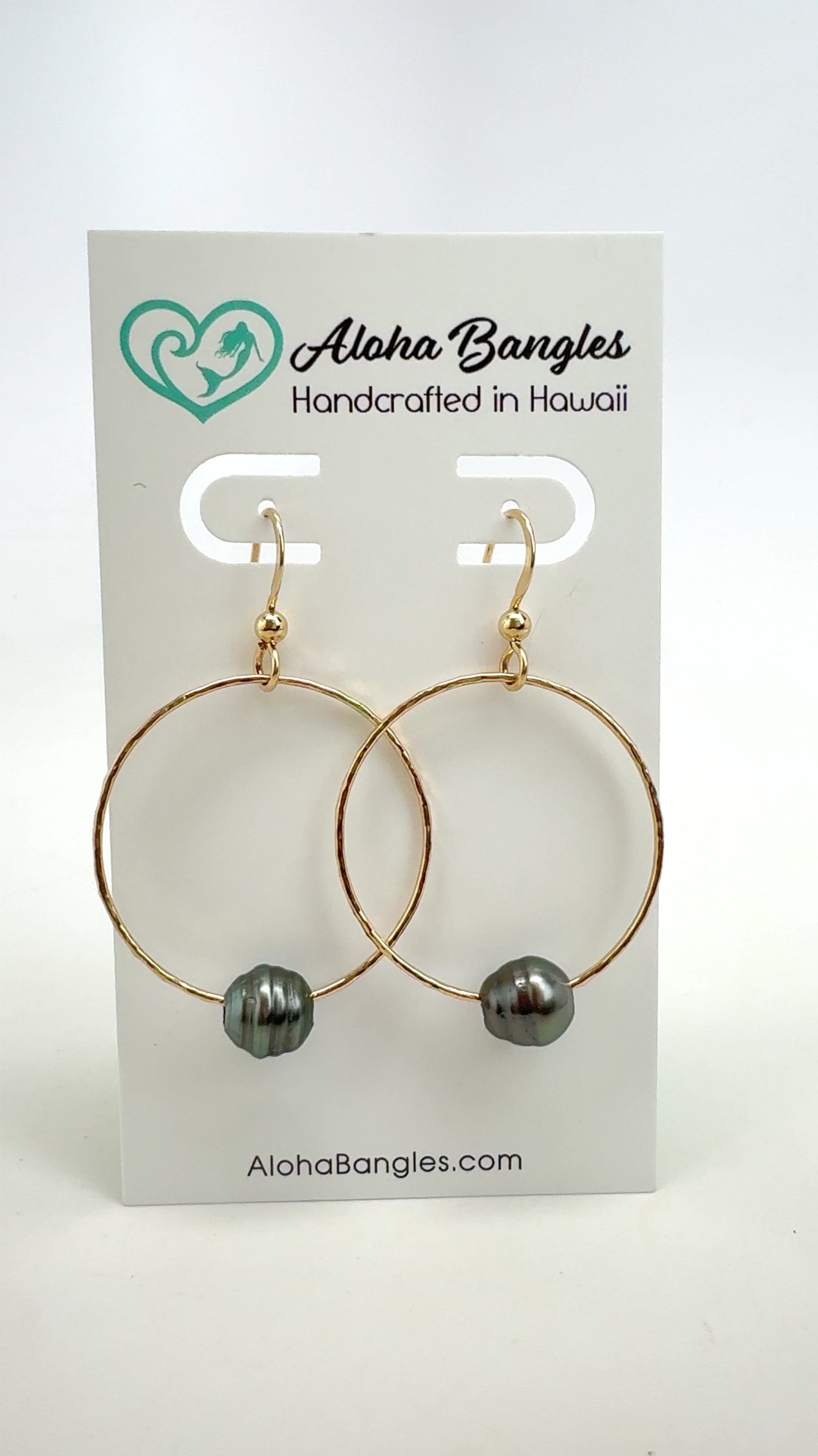 Tahitian Pearl Hoop Earrings