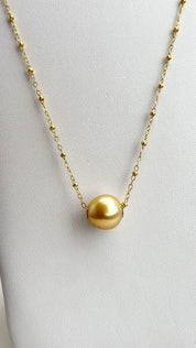 Golden South Sea Floater Necklace #2