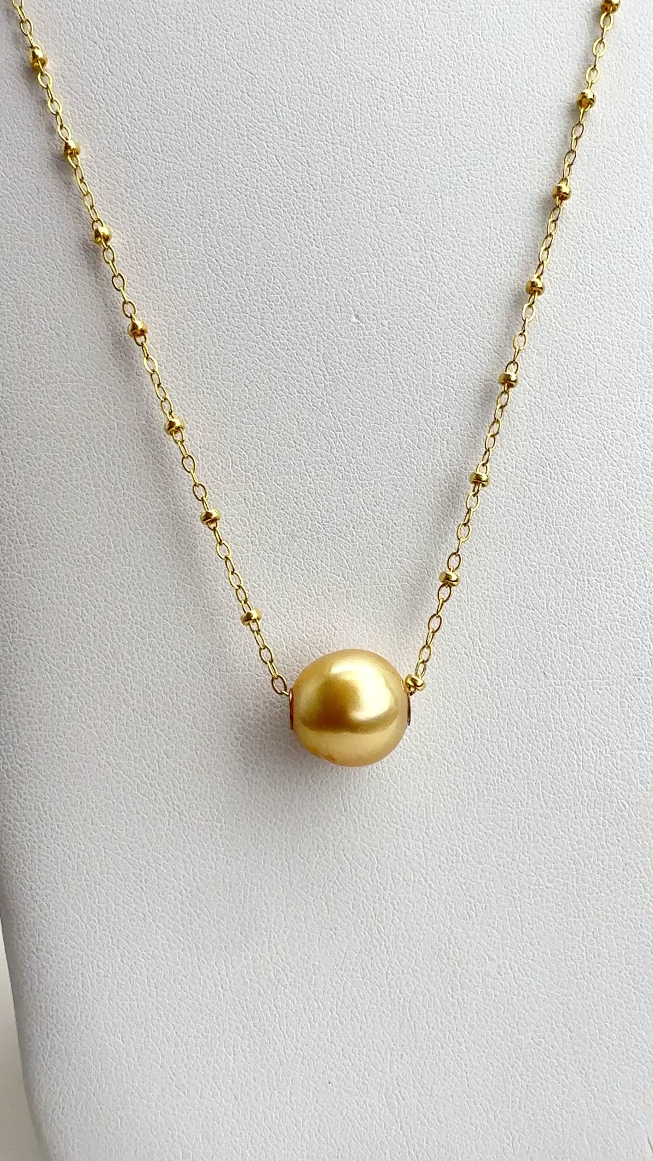 Golden South Sea Floater Necklace #2