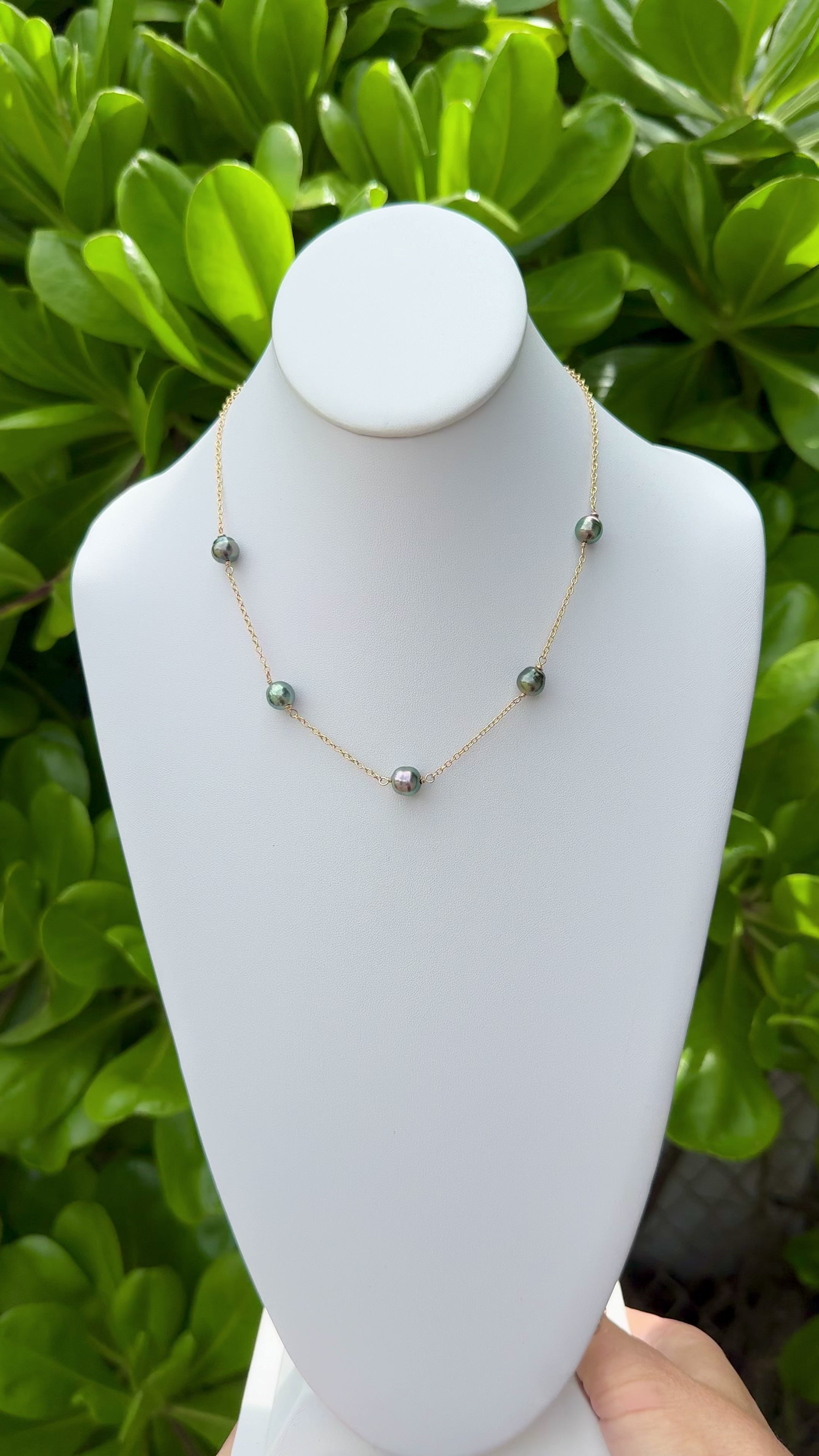 Tahitian Pearl Lei Necklace