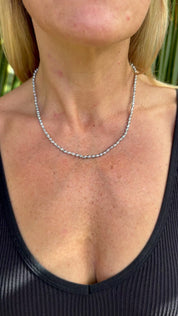 Crystal Blue Akoya Strand 18"